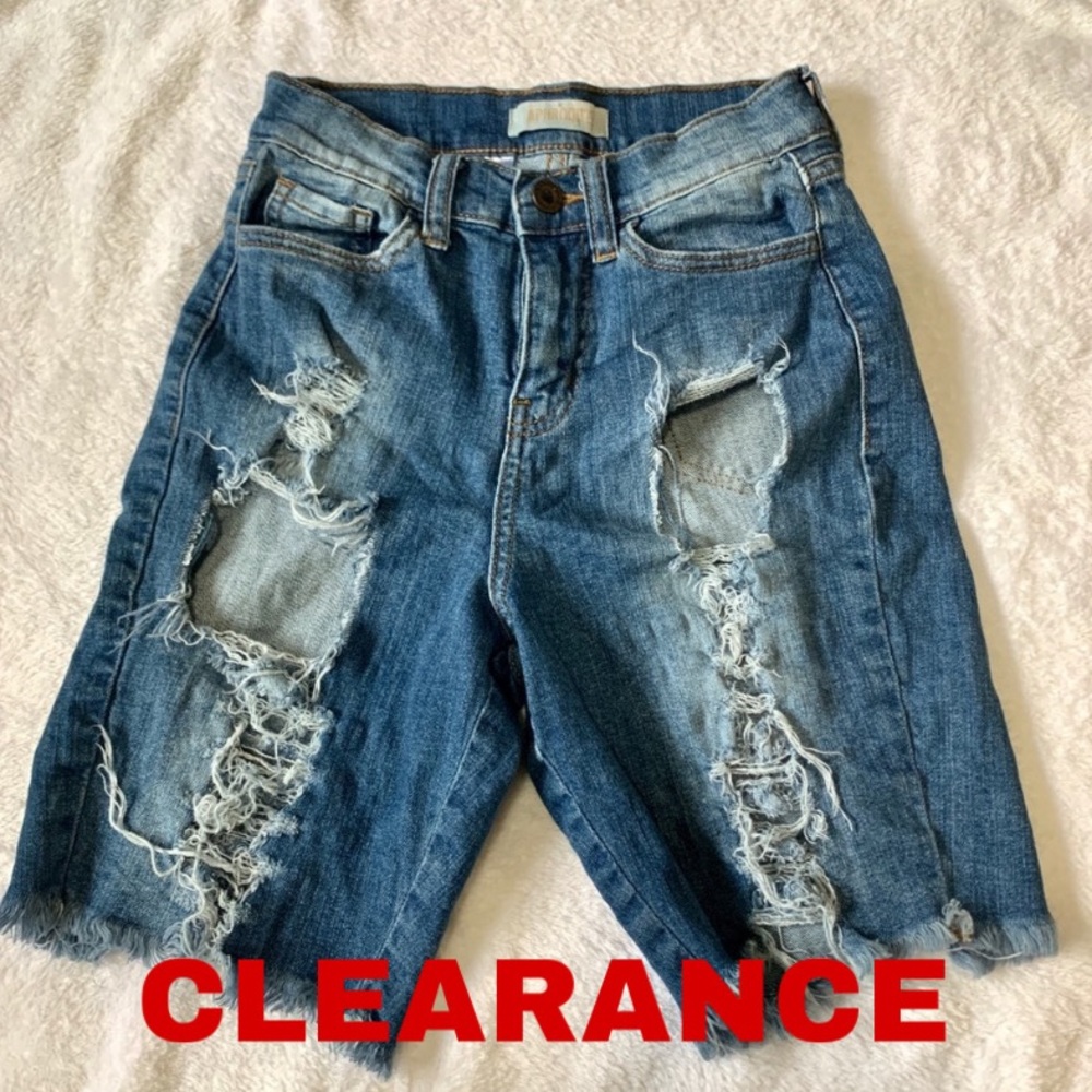 Aphrodite High Waist Distressed Shorts